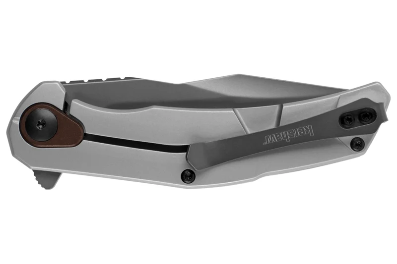 Couteau pliant Kershaw Believer KS.2070 manche en acier inox gris 10,7cm + clip de poche réversible