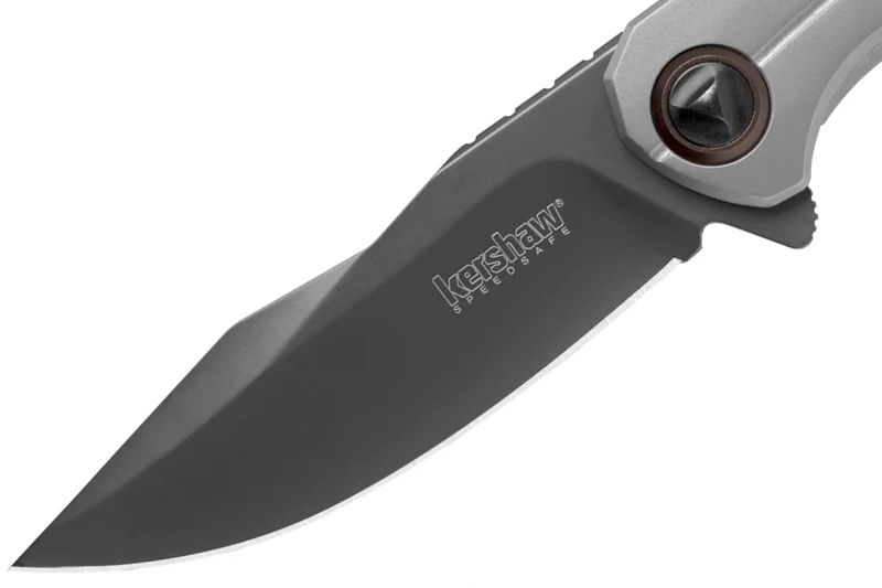 Couteau pliant Kershaw Believer KS.2070 manche en acier inox gris 10,7cm + clip de poche réversible