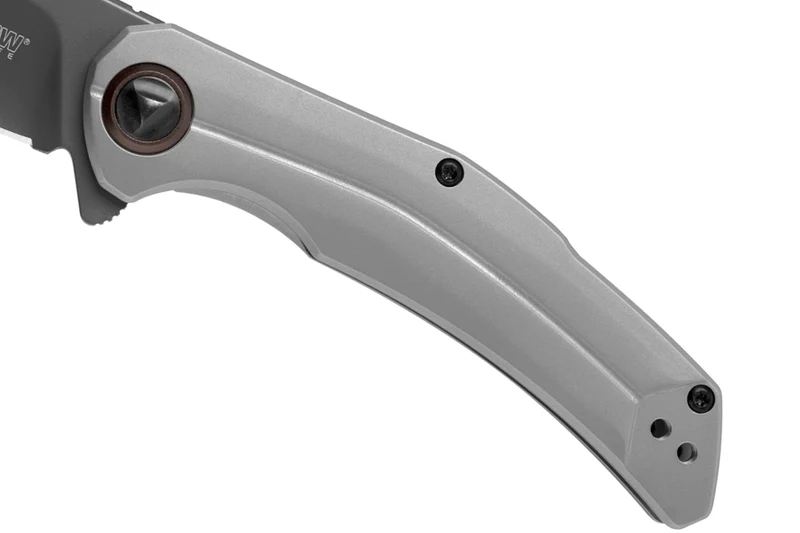 Couteau pliant Kershaw Believer KS.2070 manche en acier inox gris 10,7cm + clip de poche réversible
