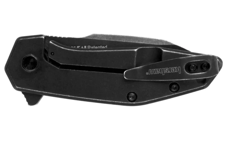 Couteau pliant Kershaw Gravel KS.2065 manche en acier à la finition blackwashed 8,9cm