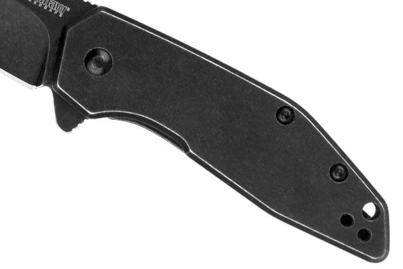 Couteau pliant Kershaw Gravel KS.2065 manche en acier à la finition blackwashed 8,9cm