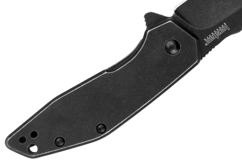 Couteau pliant Kershaw Gravel KS.2065 manche en acier à la finition blackwashed 8,9cm