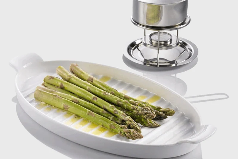 Plat à asperges Westmark en porcelaine blanc 40 x 20cm