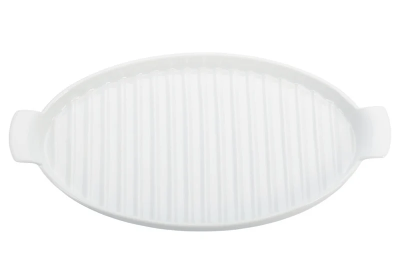 Plat à asperges Westmark en porcelaine blanc 40 x 20cm