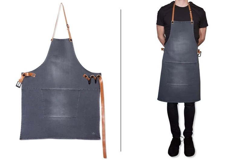 Tablier de barbecue DutchDeluxes en coton et cuir