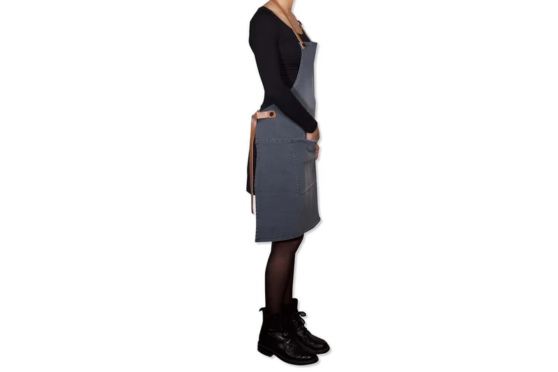 Tablier de barbecue DutchDeluxes en coton et cuir