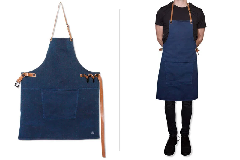 Tablier de barbecue DutchDeluxes en coton et cuir
