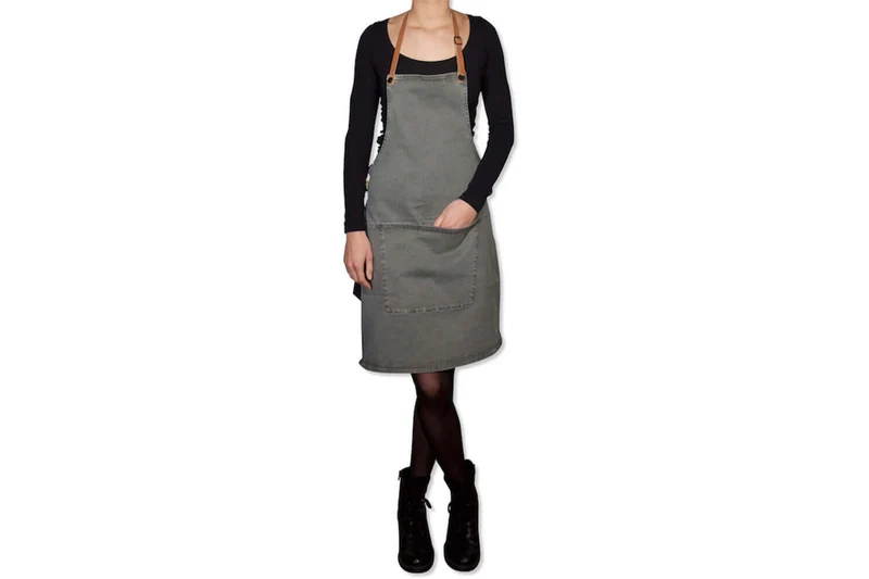 Tablier de barbecue DutchDeluxes en coton et cuir