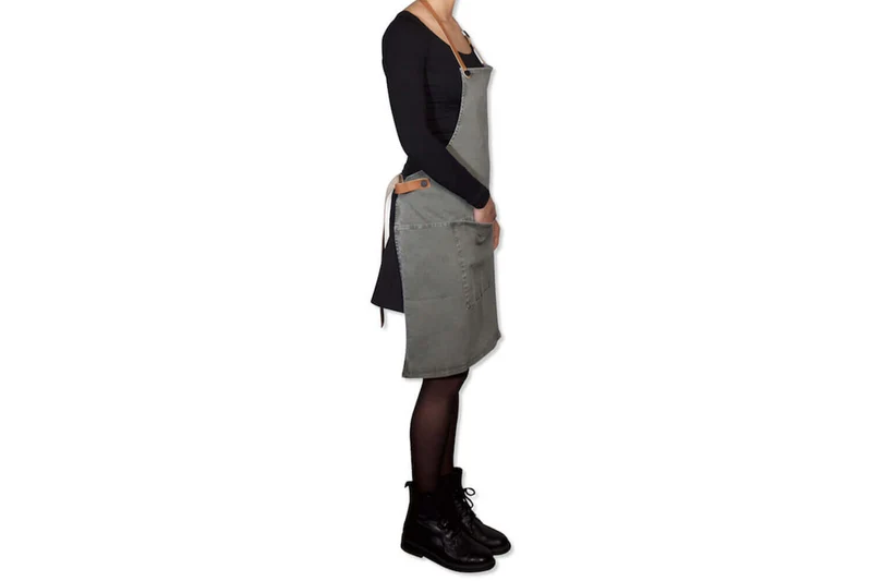 Tablier de barbecue DutchDeluxes en coton et cuir