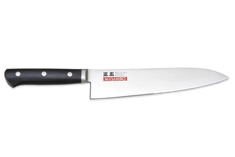 Couteau de chef japonais Masahiro lame 24cm acier MBS-26