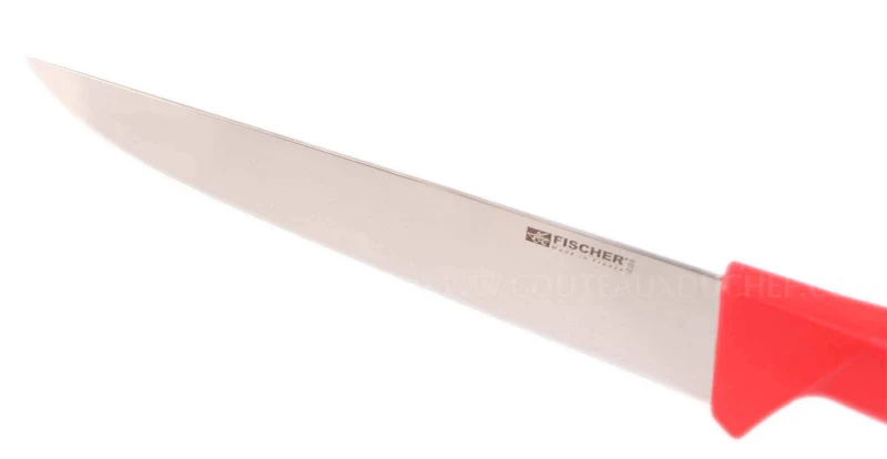 Couteau de boucher 28cm manche rouge Fischer