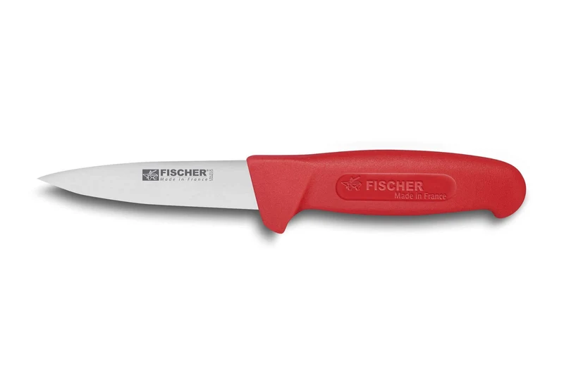Couteau à saigner professionnel Fischer HACCP 11cm manche rouge