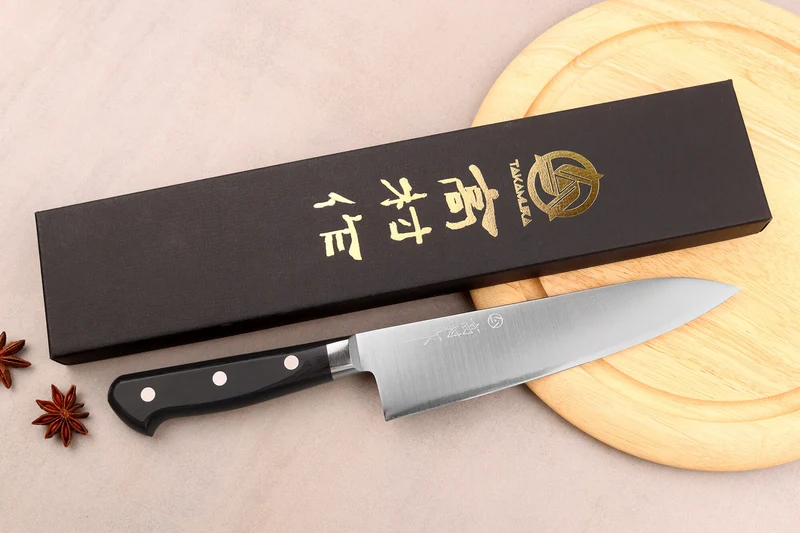Couteau de chef 18cm japonais artisanal Takamura VG10 poli
