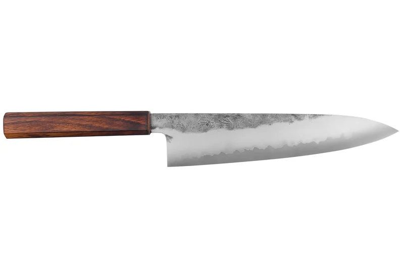 Couteau de chef 24cm japonais artisanal Hado Kirisame Shirogami
