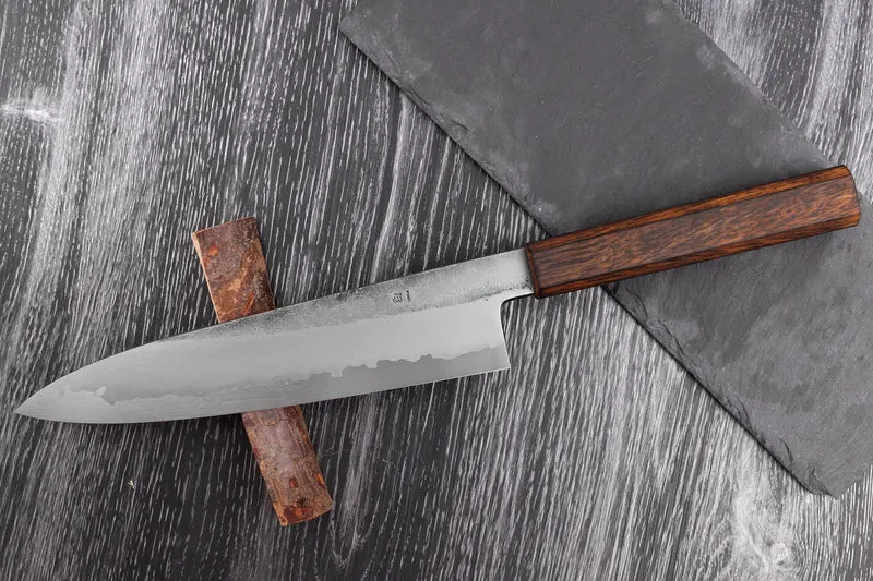 Couteau de chef 21cm japonais artisanal Hado Kirisame Shirogami