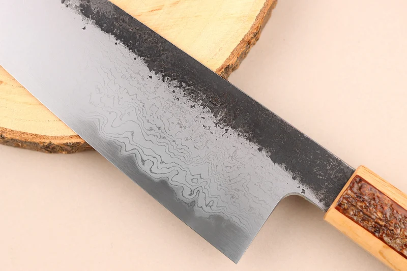 Couteau bunka 18cm japonais artisanal Hado Sumi B1D manche en cerisier