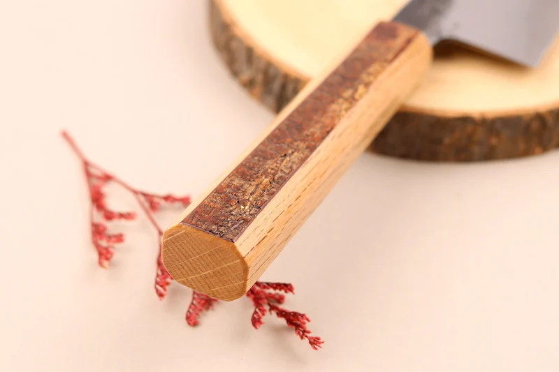 Couteau bunka 18cm japonais artisanal Hado Sumi B1D manche en cerisier