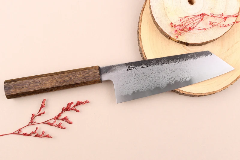 Couteau bunka 18cm japonais artisanal Hado Sumi B1D manche en chêne