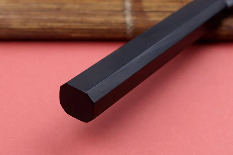 Couteau yanagiba kiritsuke 30cm japonais artisanal Hatsukokoro Shirasagi manche en ébène