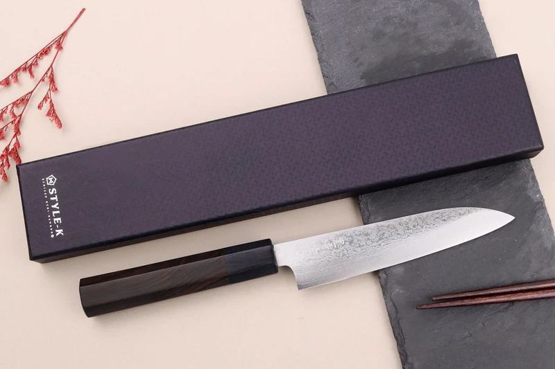Couteau universel 13,5cm japonais artisanal Makoto Kurosaki VG7 Damas
