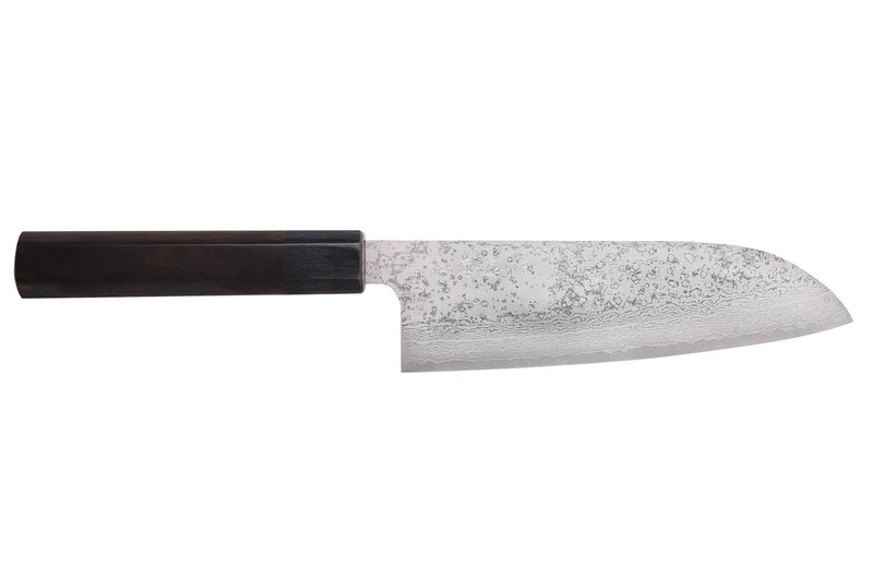 Couteau santoku 16,5cm japonais artisanal Makoto Kurosaki VG7 Damas