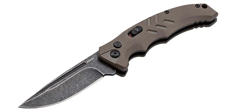 Couteau Automatique marron Intention II Coyote Böker Plus