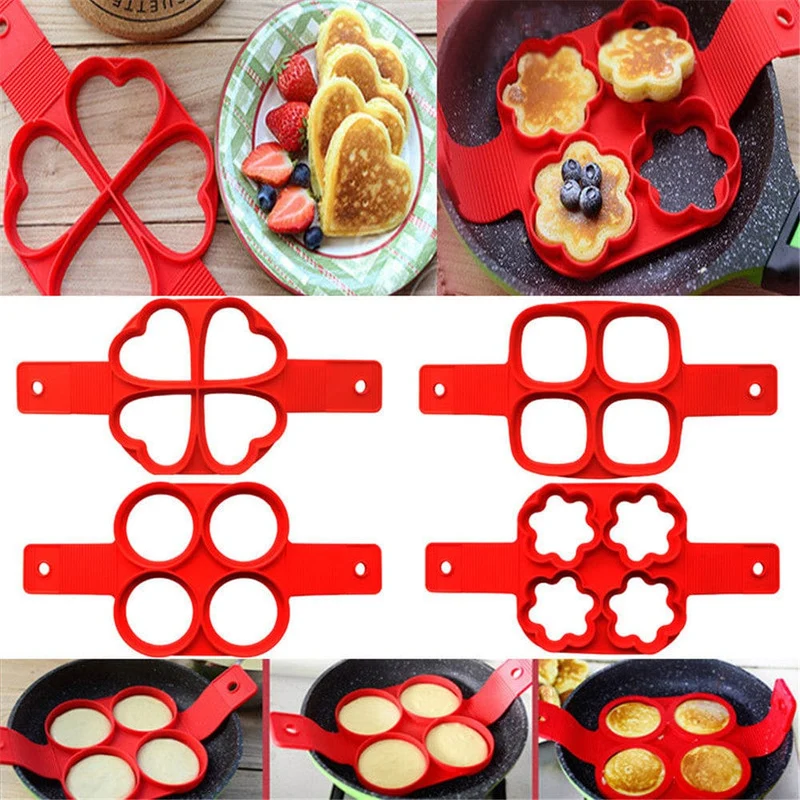 Moules à Pancakes en silicone multiformes