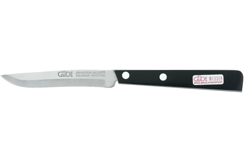 Couteau de table GÜDE Universel 10cm micro-denté manche noir/blanc