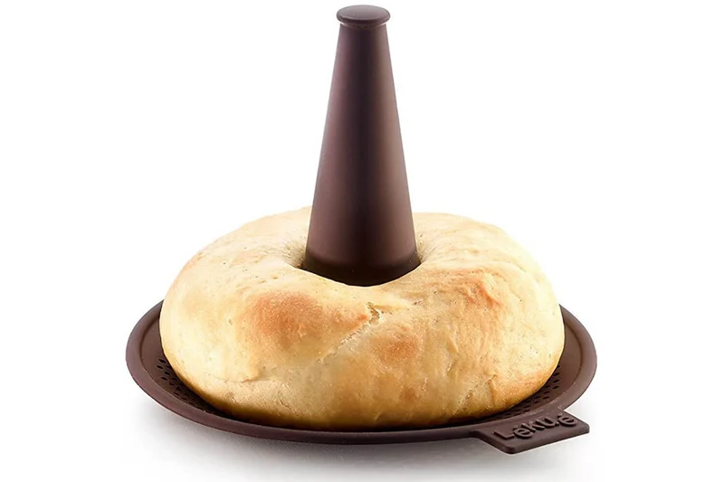 Lot de 6 moules à bagel Lékué marron en silicone Platinum