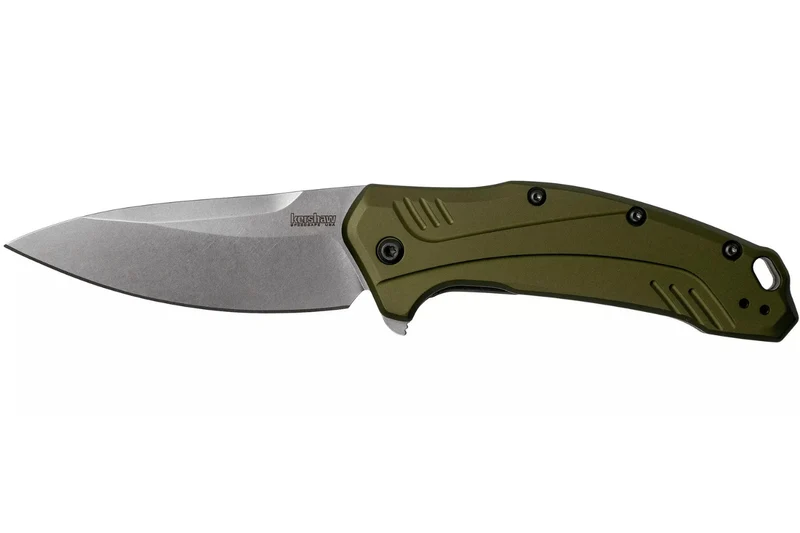 Couteau pliant Kershaw Link Olive KS.1776OLSW manche en aluminium anodisé vert 11,2cm