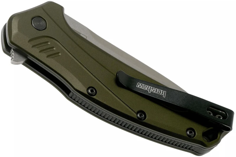 Couteau pliant Kershaw Link Olive KS.1776OLSW manche en aluminium anodisé vert 11,2cm