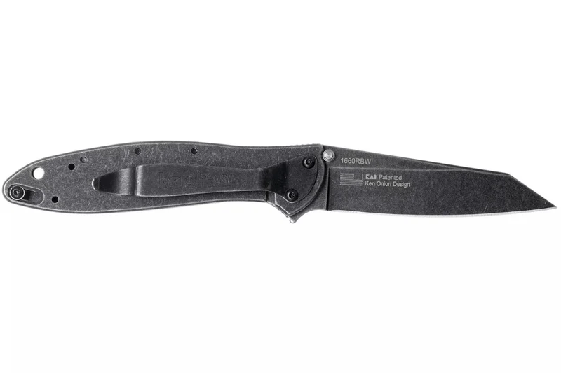 Couteau pliant Kershaw Random Leek Blackwash KS.1660RBW manche en acier inox 10,2cm