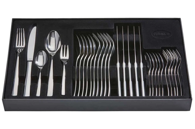 Ménagère 30 couverts Rösle Élégance en acier inoxydable 18/10