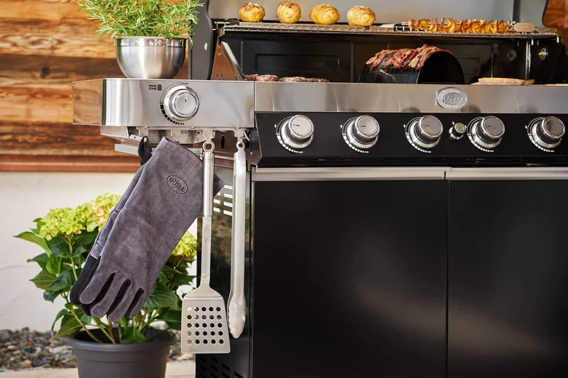 Paire de gants Rösle en cuir pour le barbecue - Taille unique XL