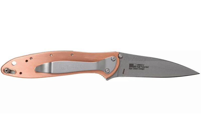 Couteau pliant Kershaw Leek Copper KS.1660CU manche en cuivre 10,3cm
