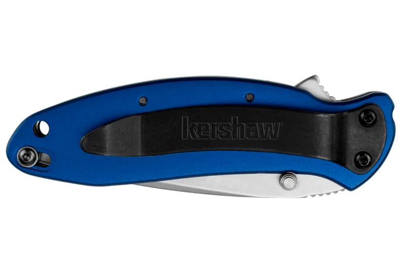 Couteau pliant Kershaw Scallion Navy Blue KS.1620NB manche en aluminium anodisé bleu 8,9cm