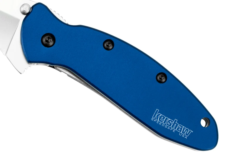Couteau pliant Kershaw Scallion Navy Blue KS.1620NB manche en aluminium anodisé bleu 8,9cm