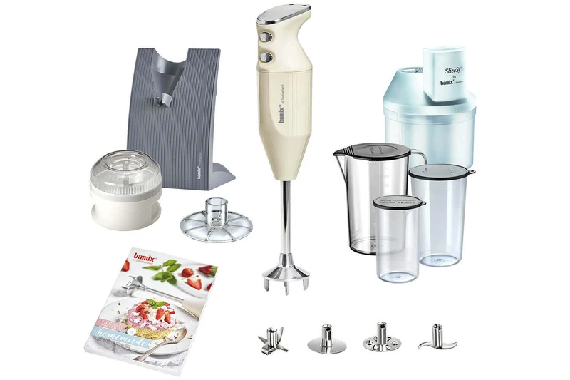 Coffret Bamix Pâtisserie M200 Swissline crème - accessoires + livre de recettes