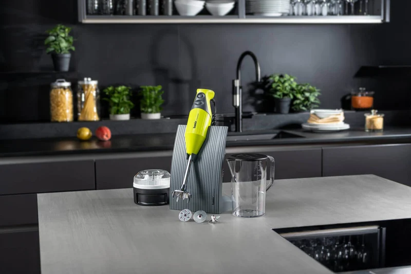 Mixeur plongeant Bamix M200 Swissline vert anis avec accesssoires
