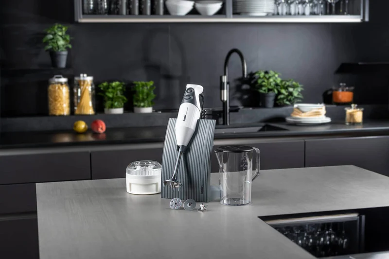 Mixeur plongeant Bamix M200 Swissline blanc avec accessoires