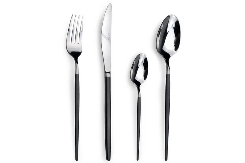 Ménagère 24 couverts Amefa Soprano en acier inox 18/0 noir