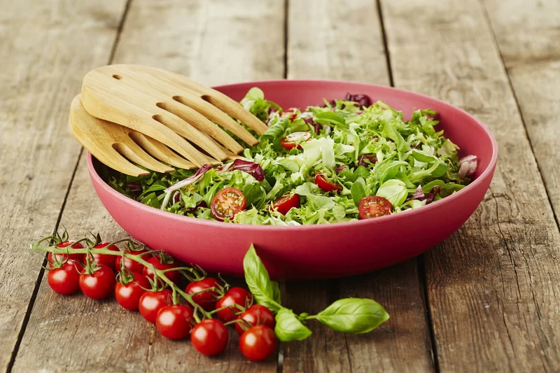 Set de 2 mains à salade Point Virgule en bambou 15cm