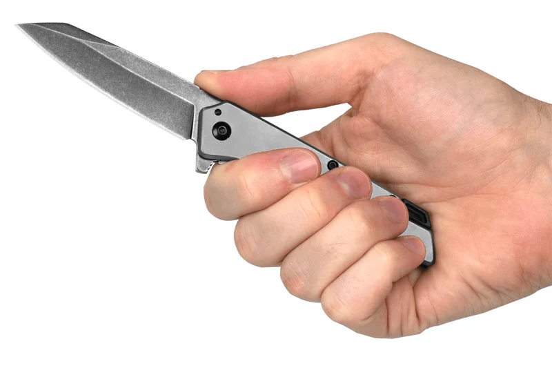Couteau pliant Kershaw Misdirect KS.1365 manche en acier inoxydable gris 10,1cm
