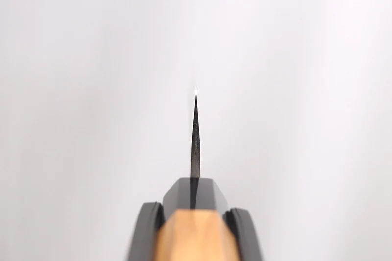Couteau sujihiki 24cm japonais artisanal Hinoura Mutsumi Ajikataya Black Nashiji