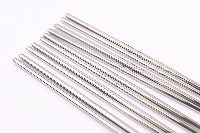 Set de 5 paires de baguettes chinoises Kutoyama en inox 24cm