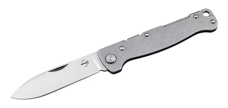 Couteau Gris Drop point Boker Plus Atlas Backlock