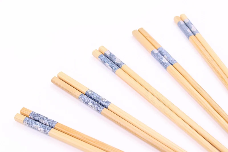 Set de 5 paires de baguettes chinoises en bambou Kutoyama - Modèle 5