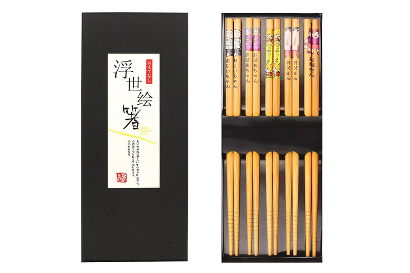Set de 5 paires de baguettes chinoises en bambou Kutoyama - Modèle 6