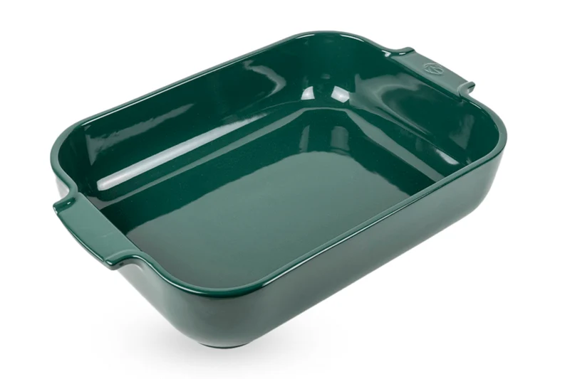 Plat four rectangle Peugeot Appolia en céramique vert forêt