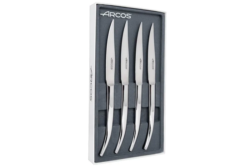 Coffret 4 couteaux à steak Arcos The Origin forgés en inox monobloc lame lisse 11cm